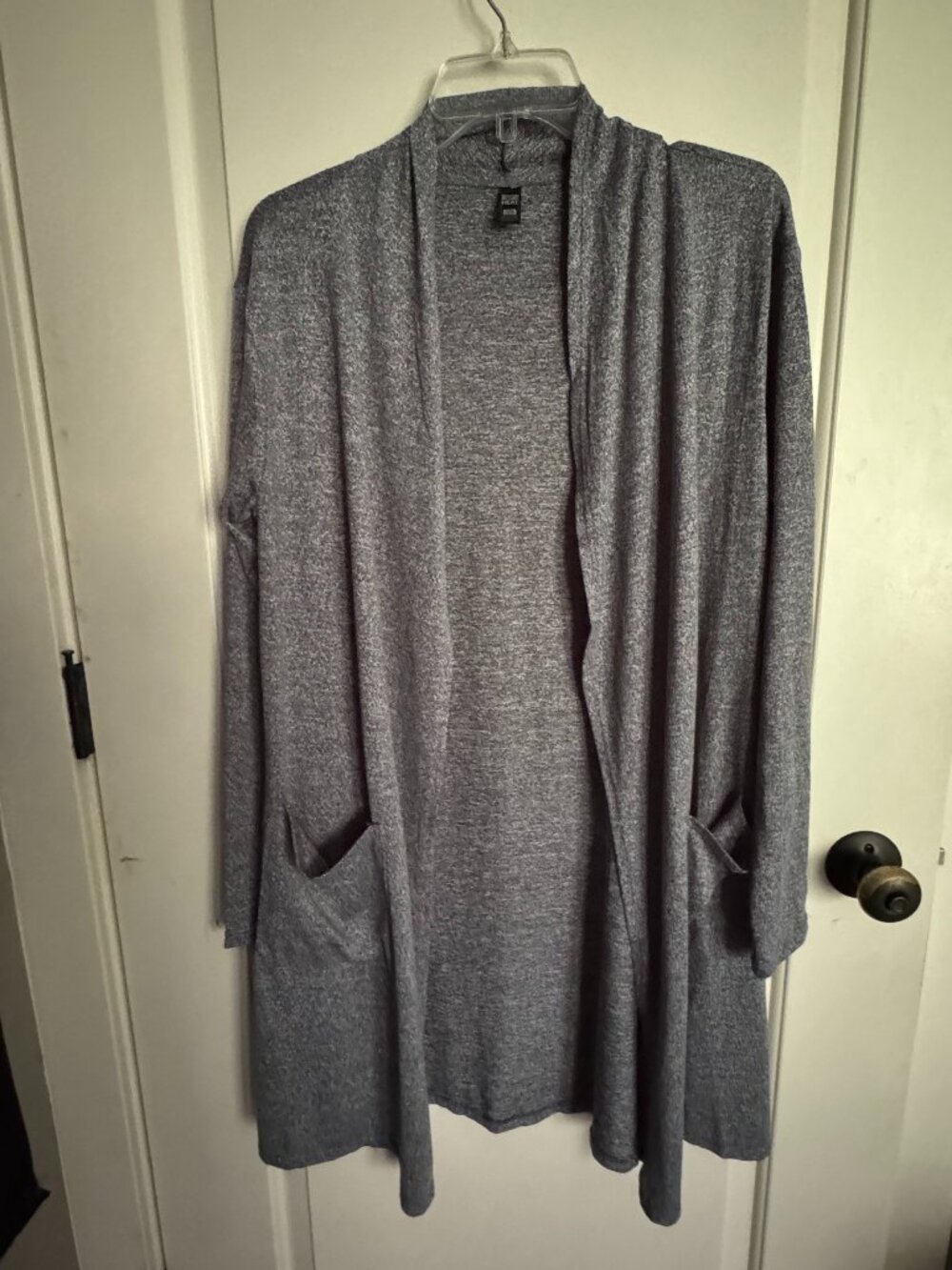 32 Degrees Heat Women's Gray Long Sleeve Open Front Cardigan with Pockets Small